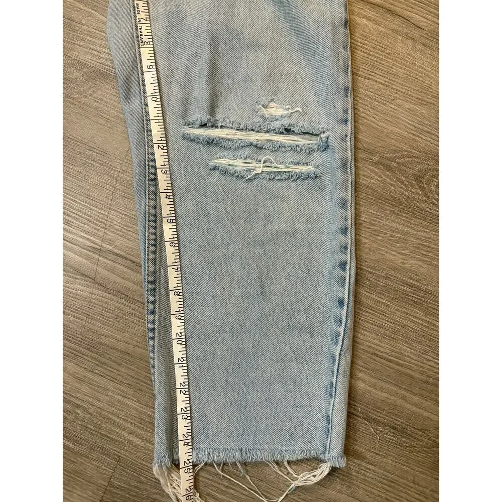 Vintage 80s Orange Tab Levi's 505 Jeans Thrashed Distressed Cropped 28x25 Grunge